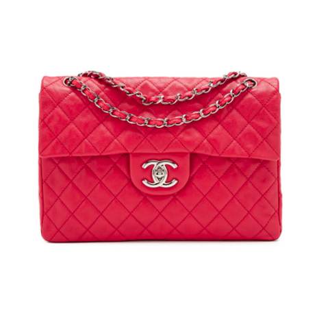 Chanel Maxi Classic Single Flap, caviar matelassé Raspberry Pink Soft, argenté