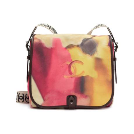 Chanel Messenger, nubuck Multicolor Flower Power, ruthénium