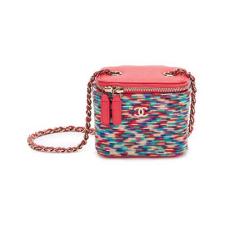 Chanel Micro Vanity Case, agneau Multicolor Thread, doré
