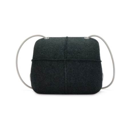 Chanel Millennium Shoulder, feutre Grey, argenté brossé