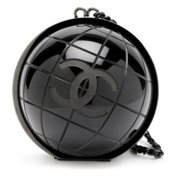 Chanel Minaudière « CC Globe », plexiglas Black