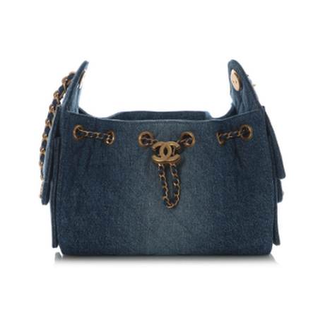 Chanel Mini 25, denim Blue, doré vieilli