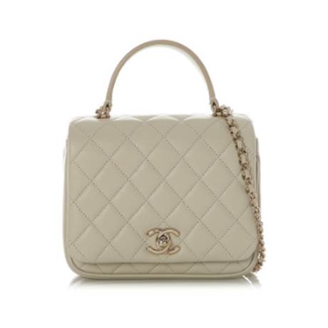 Chanel Mini Flap, veau matelassé Cream Citizen Chic, doré