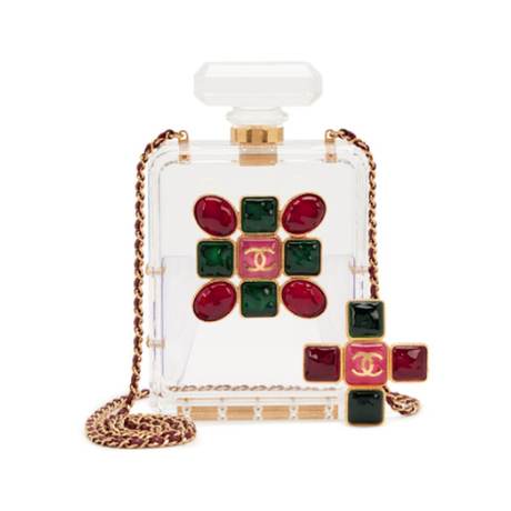 Chanel Perfume Minaudière, Green & Red Gripoix Maltese, édition limitée