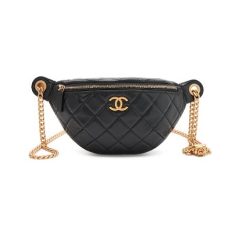 Chanel Pillow Crush Waist, agneau matelassé Black, doré