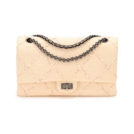 Chanel Reissue 226 Flap, tweed Ecru, ruthénium