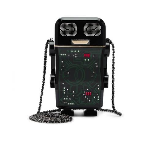 Chanel Robot Minaudière, plexiglas & strass Black, ruthénium