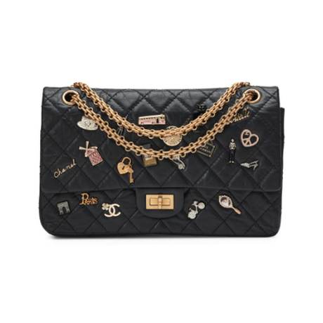 Chanel Rue Cambon Lucky Charms 226 Reissue Double Flap, veau matelassé vieilli Black Paris