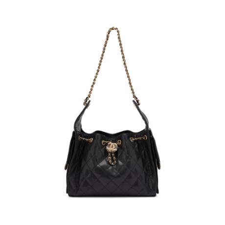 Chanel Small 25, caviar matelassé Black, doré vieilli