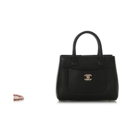 Chanel Small Top Handle, caviar Black, doré