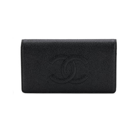 Chanel Timeless CC Yen Wallet, caviar Black