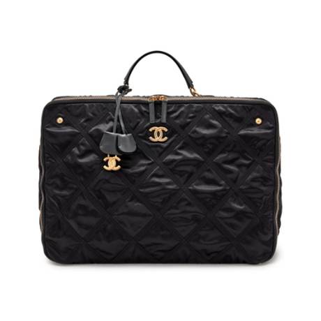 Chanel Travel, nylon Black, doré brossé