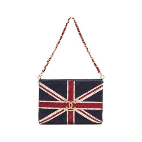 Chanel Union Jack, daim & agneau Navy Blue Burgundy Red & Cream White Paris London