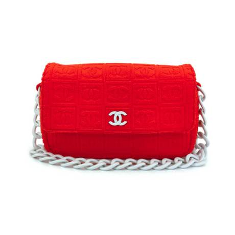 Chanel Vintage Flap, éponge & toile Dark Orange Sport Line, résine