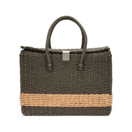 Chanel Vintage Picnic, osier Charcoal, argenté