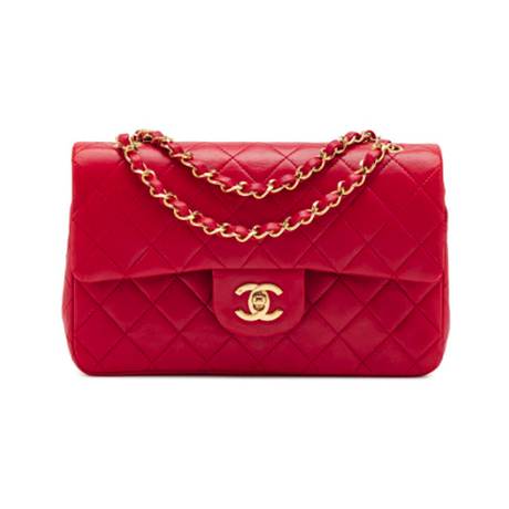 Chanel Vintage Small Classic Double Flap, agneau matelassé Red, doré