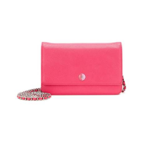 Chanel Wallet Chain 2012- On, caviar Pink Button Logo