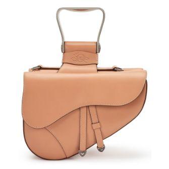 Christian Dior Double Saddle « Kim Jones x Travis Scott », cuir Tan, argenté