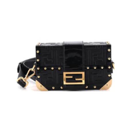 Fendi Baguette Trunk Mini, cuir embossé Zucca