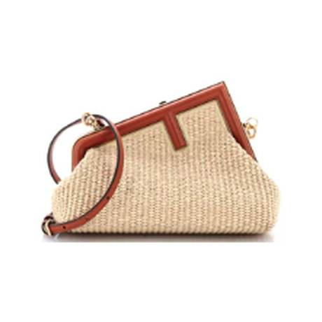 Fendi First Small, raphia