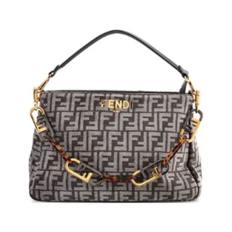 Fendi O'Lock Zip Shoulder, chenille Zucca