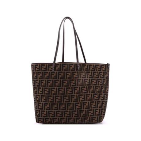 Fendi Roll Tote réversible Medium, toile Pequin & Zucca