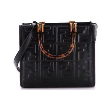 Fendi Sunshine Shopper Small, cuir embossé Zucca