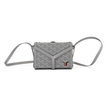 Goyard Minaudière Trunk, toile Goyardine Silver & veau Clamecy, argenté