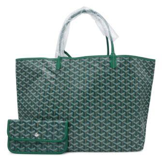Goyard Saint Louis GM, toile Goyardine Green & veau Chevroches