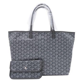 Goyard Saint Louis PM Tote, toile Goyardine Grey & veau Chevroches