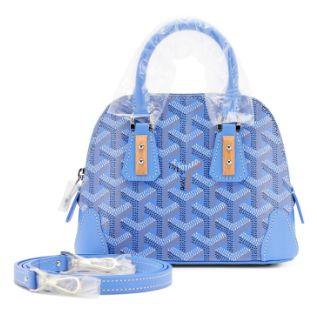 Goyard Vendome Nano, toile Goyardine Iris & veau Chevroches, argenté