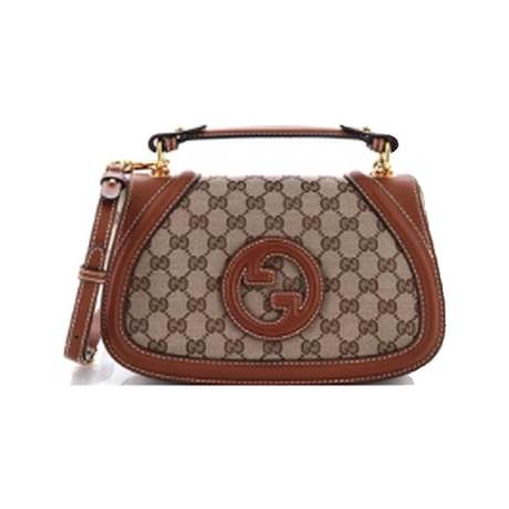 Gucci Blondie NM Top Handle Medium, toile GG enduite & cuir