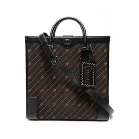 Gucci Diana NM Bamboo Handle Tote Medium, cuir imprimé
