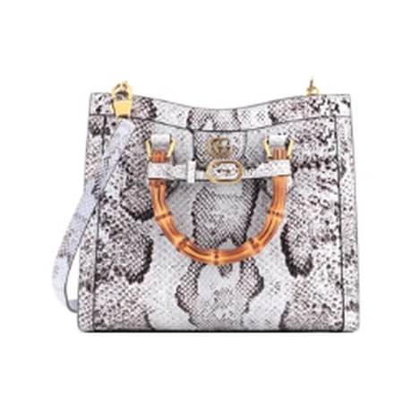 Gucci Diana NM Bamboo Handle Tote Small, python