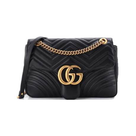 Gucci GG Marmont Flap Medium, cuir matelassé