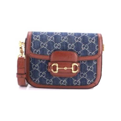 Gucci Horsebit 1955 Shoulder Mini, denim GG