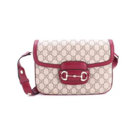 Gucci Horsebit 1955 Soft Shoulder Small, toile GG enduite & cuir
