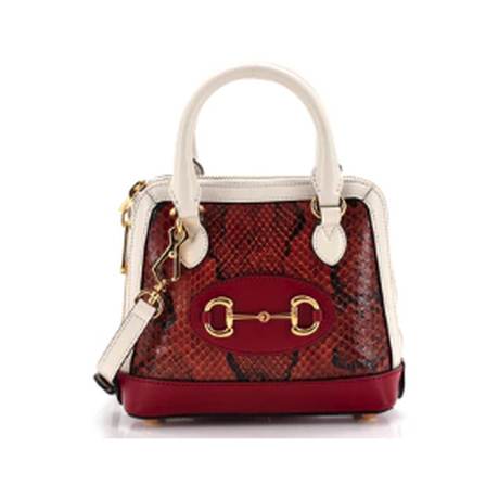 Gucci Horsebit 1955 Top Handle Mini, python & cuir