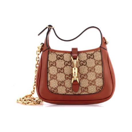 Gucci Jackie 1961 Chain Hobo Mini, toile GG sertie de cristaux