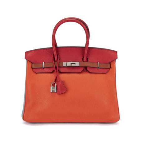 Hermès Arlequin Orange H Etain Sanguine Bleu Hydra Gold & Bleu Lin, Clémence, édition limitée