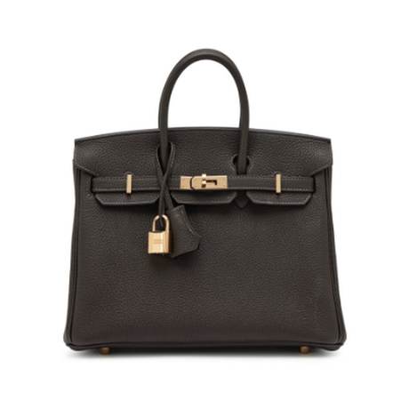 Hermès Birkin 25 Bai Brun, Togo, permabrass