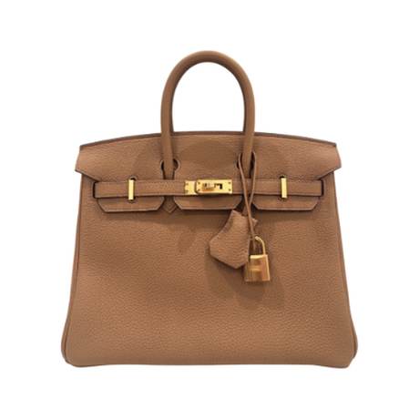 Hermès Birkin 25 Biscuit, Togo, doré