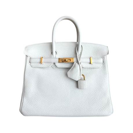 Hermès Birkin 25 Blanc White, Togo, doré