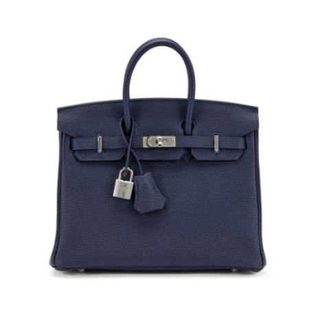 Hermès Birkin 25 Bleu Nuit, palladié