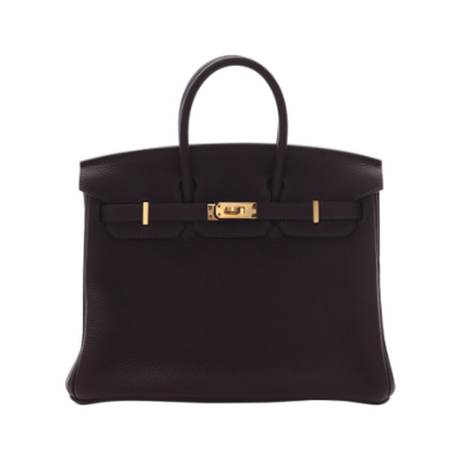 Hermès Birkin 25 Chocolate, Togo, doré