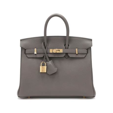Hermès Birkin 25 Etain, Togo, doré