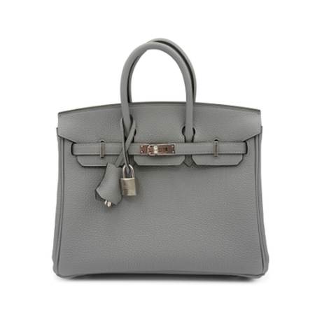 Hermès Birkin 25 Gris Pantin, Togo, palladié