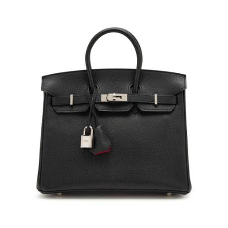Hermès Birkin 25 HSS Black & Rouge Casaque, chèvre Mysore, palladié