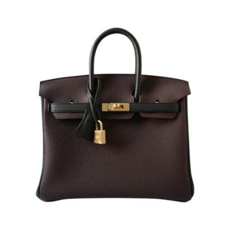 Hermès Birkin 25 HSS Rouge Sellier & Black, Togo, doré