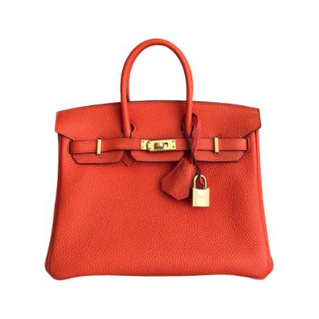 Hermès Birkin 25 Orange, Togo, doré